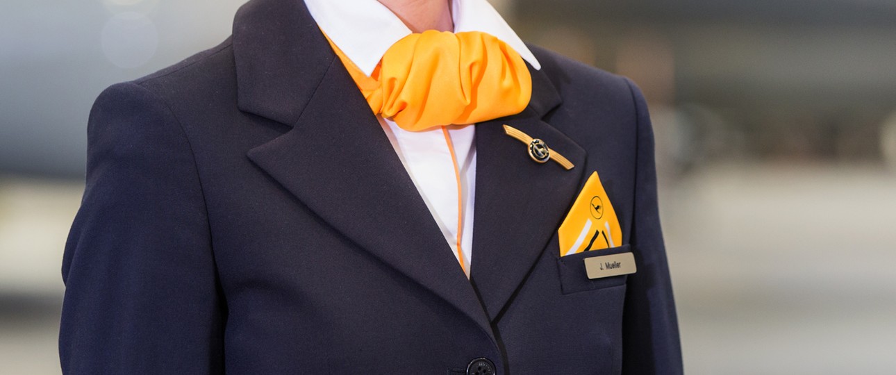 Uniform einer Flugbegleiterin von Lufthansa: Bald bei Swiss an Bord zu sehen.