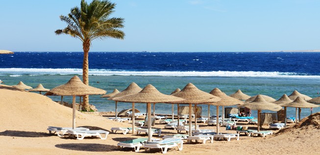 Sharm El-Sheik: Die Strände im ägyptischen Badeort bleiben derzeit leer.