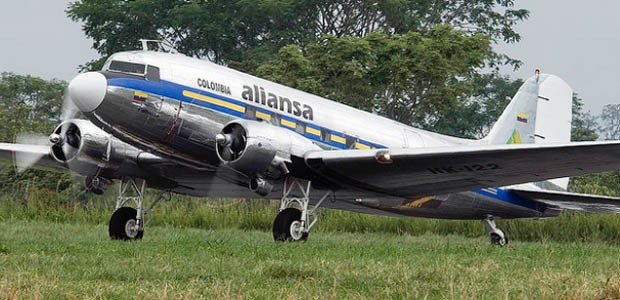 DC-3 von Aliansa Colombia: Die Maschine verschwand mitten im Flug.