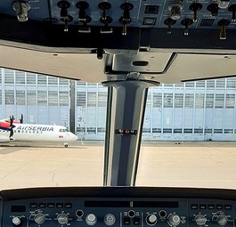 Blick auf eine ATR von Air Serbia: Bald neue Partner an Bord?