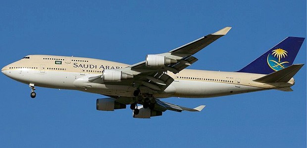 B747 von Saudi Arabian: Keine Israelis an Bord.