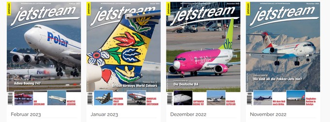 So sehen die Jetstream Ausgaben im Jahr 2023 aus.