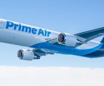 Zum Frachter umgebaute Boeing 767-300 von Amazon Air, die sich früher Prime Air: Womöglich bald 60 Stück für Amazon unterwegs
