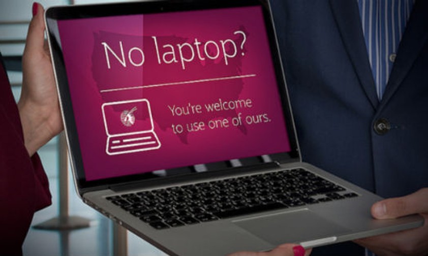 Laptop von Qatar Airways: Passagiere können sie bei der Airline leihen.