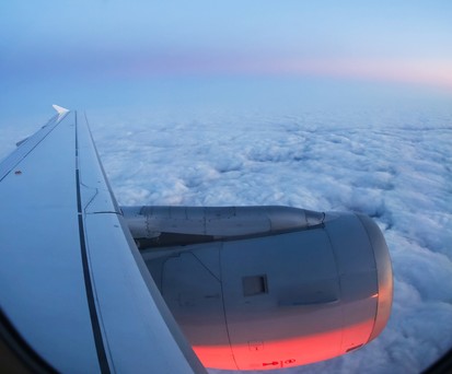 Blick aus einem A319 von Lufthansa: Lange Reise bis nach Pune.