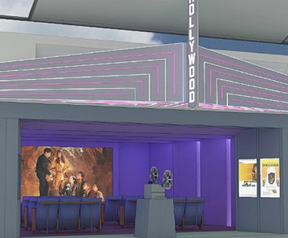 Flughafenkino: So soll das Vintage-Kino am Flughafen Portland aussehen.