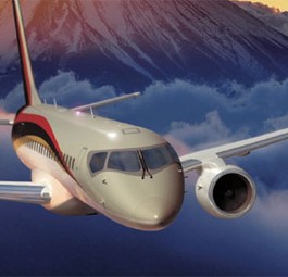 Mitsubishi Regional Jet: Je nach Modell Platz für maximal 78 oder 92 Passagiere.