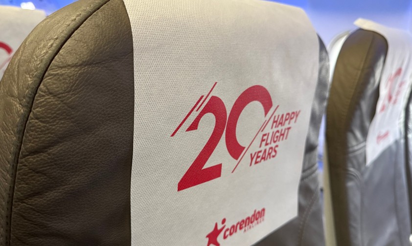 Kopfstützenbezug bei Corendon: Die Gruppe feiert ihr 20. Jubiläum.