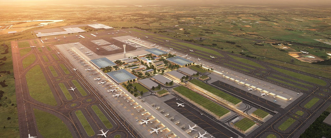 Concept rendering of Western Sydney International Airport: More capacity for the Australian city.