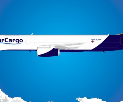 Boeing 757 in den Farben von Farcargo: Lachs für Israel und die USA.