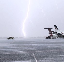Blitze am Mildura Airport: Es entstanden Schäden.