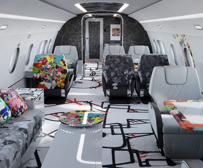 Sonderedition der Kabine des ACJ Two Twenty: Der Innenraum ...