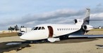 Die Falcon 900 nach dem Unfall in San Diego: Der Pilot hatte keine gültige Fluglizenz.