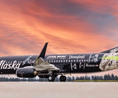 Der neue Star-Wars-Flieger von Alaska Airlines.