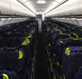 Colibri Aero Bags: 84 kg of freight can be carried per seat; 75kg on the seat and 9kg beneath.