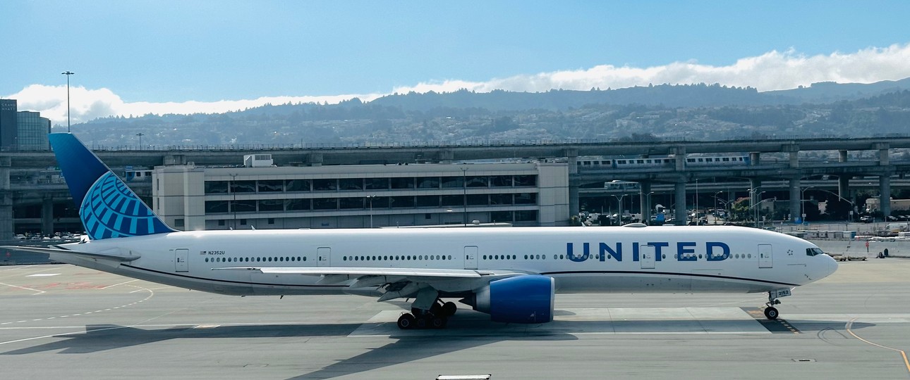 Boeing 777 von United: In London oder Amsterdam liegen die Crew-Hotels außerhalb des Zentrums.