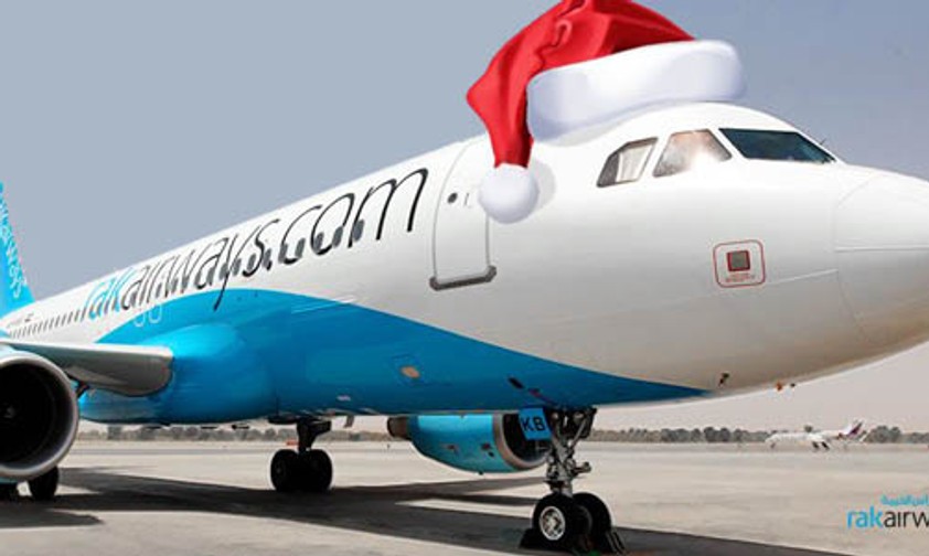 Werbung von Rak Airways: Zu Neujahr war Schluss mit feiern.