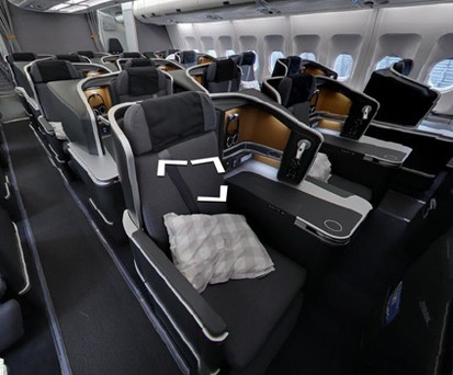 Einmal in der Business Class Platz nehmen? Das ist bei Google Street View gratis.