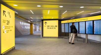 Beschilderung in Paris Charles de Gaulle: Schaffte es in die ganze Welt. 