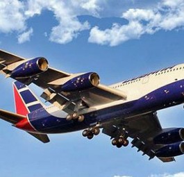 Auch bei der Ilyushin Il-96 kommen klassische Winglets zum Einsatz.