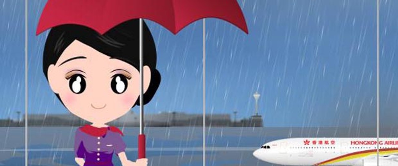 Werbung von Hong Kong Airlines: Kein Bedarf für XXL-Flieger.