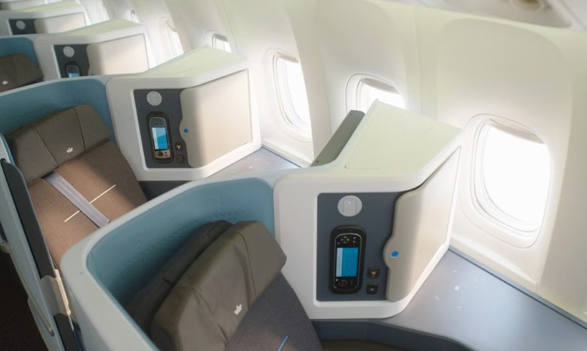 Business Class des KLM-A350: Am Anfang noch nicht im Verkauf.