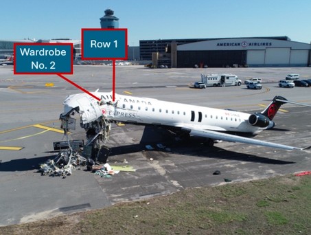 Die zerstörte Bombardier CRJ 900 von Air Canada: Unglückliche Verkettung von diversen Umständen.