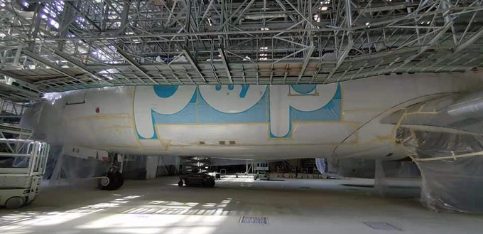 Der erste Airbus A330 von Flypop bekam seine Lackierung.