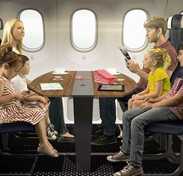 So stellt sich Thomson die Familien-Sitze im Hinterteil des Flugzeuges vor.