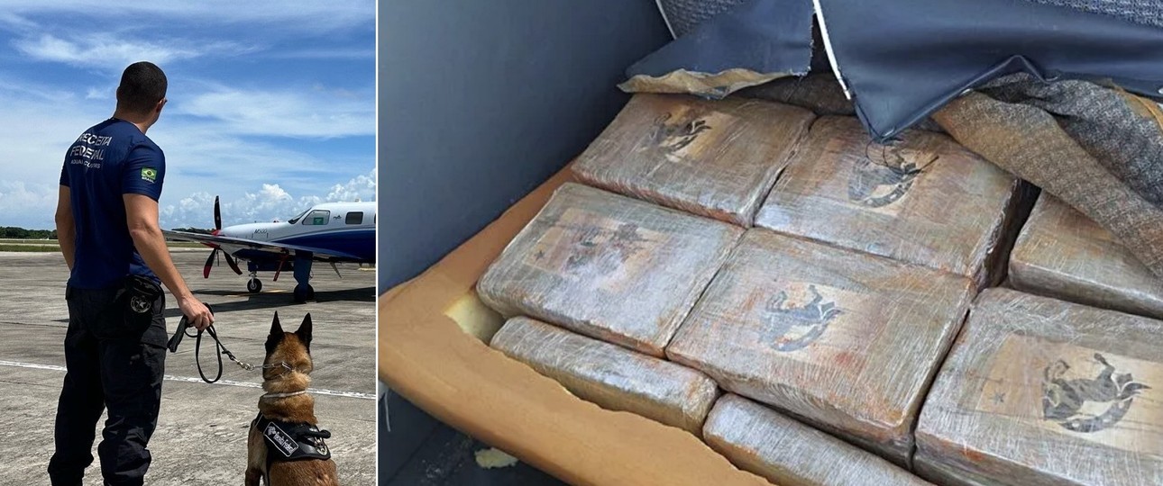 Teil der Operation Paramuno in Brasilien und Kokain-Fund unter Flugzeugsitz in England: Kampf gegen Organisierte Kriminalität.