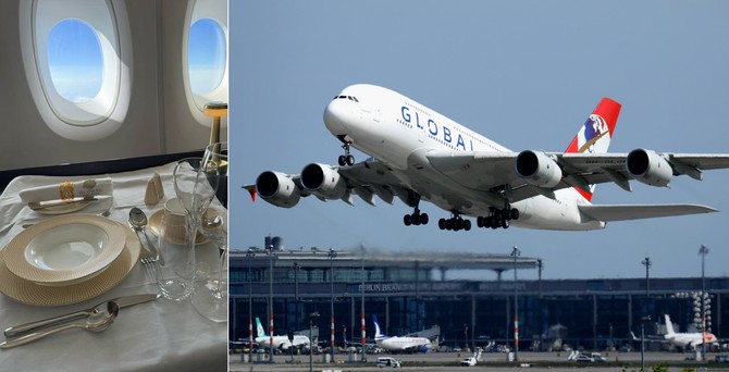 airbus a380 global airlines 9h globl berlin first class