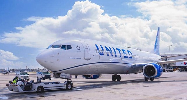 Boeing 737 von United Airlines: Knapp einer Kollision entgangen. 