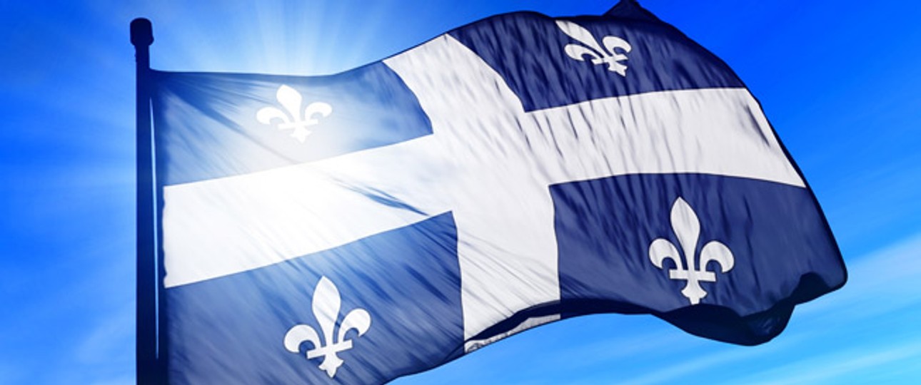 Flagge von Québec: Die Provinz ist nun an der C-Series beteiligt.