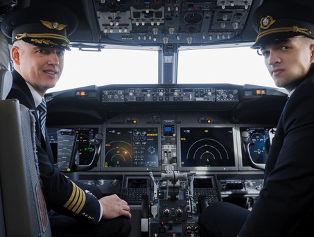 Piloten von Belavia: Jetzt mit russischem Acars unterwegs.