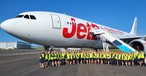 Air-Tanker-A330 in Jet-2-Bemalung: Es geht zu Sonnenzielen.