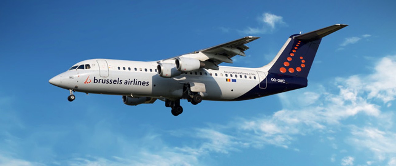 Avro Rj100 von Brussels Airlines: Bald ein Bild der Vergangenheit.