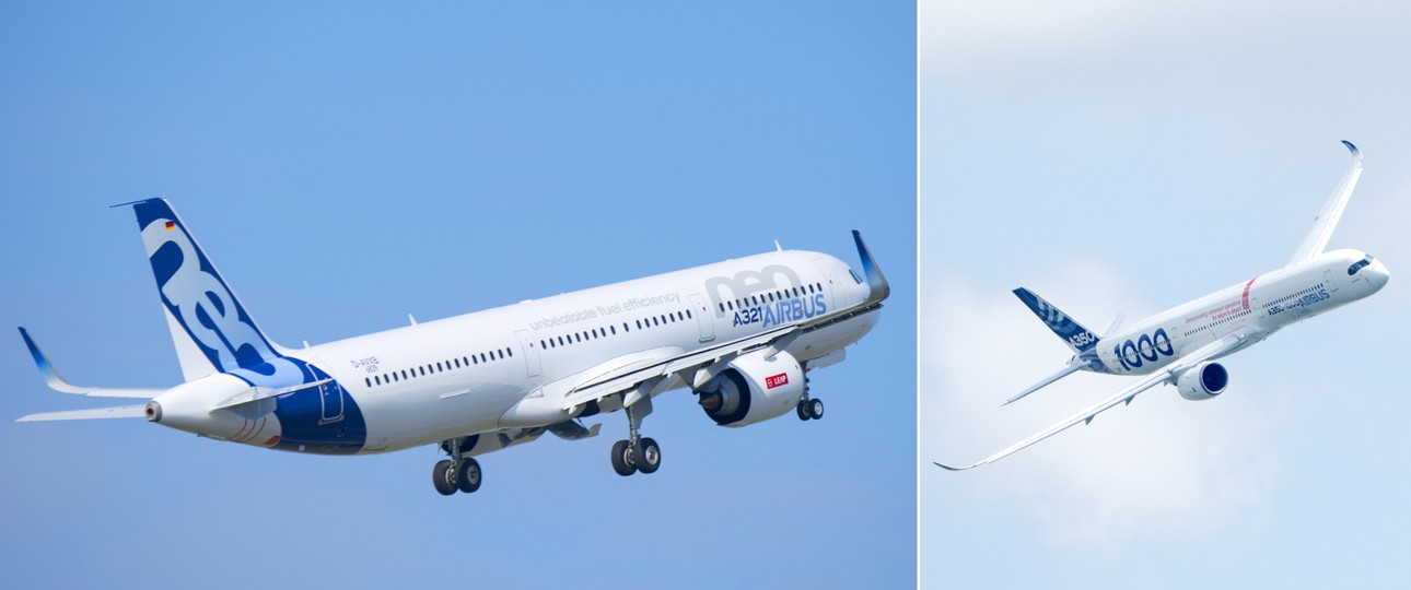 Airbus A321 Neo und A350-1000: Beide Teil der anonymen Order.