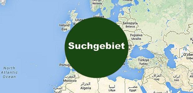 Das Suchgebiet von MH370, projiziert auf Europa: Wie die Nadel im Heuhaufen.