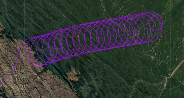 Flugverlauf der Cessna Citation.