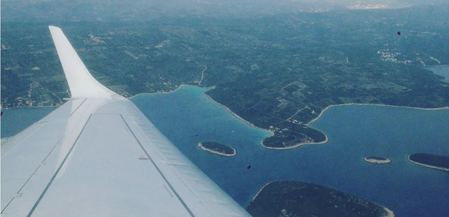 Anflug auf Split in Kroatien.