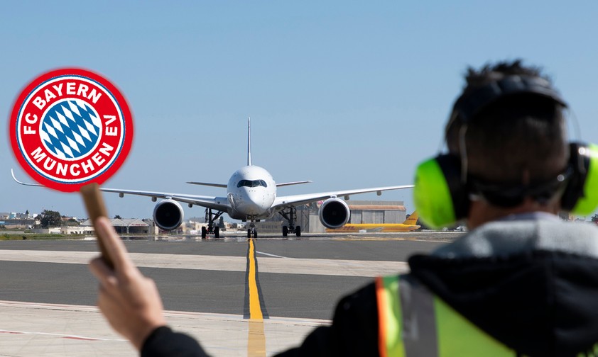 Lufthansa-Jet: Die Bayern reisten nicht mit Qatar Airways.