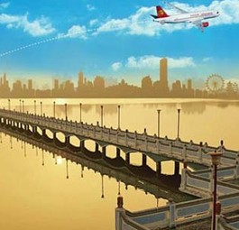 Webung von Juneyao Airlines: Neue Tochtergesellschaft.