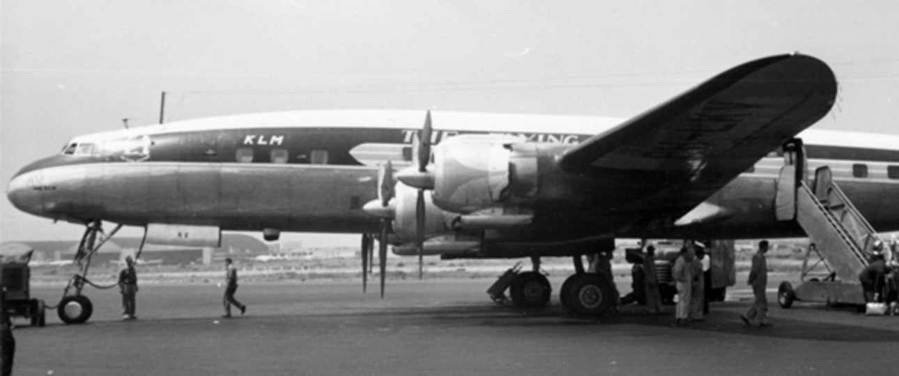 Super Constellation der KLM 1954 in New York: Die Airline fliegt seit bald einem Jahrhundert.