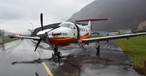 Der verunglückte Pilatus PC-12: Wenig sichtbare Schäden, aber teuerer Unfall.