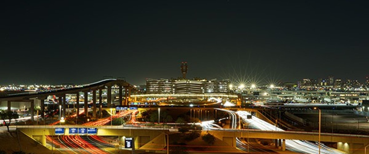 Flughafen Phoenix in der Nacht: Es kam zu einer ungewöhnlichen Situation.