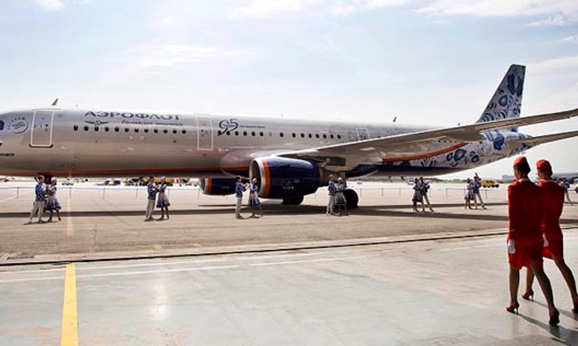Voila: So sieht der Jubiläumsflieger von Aeroflot aus.