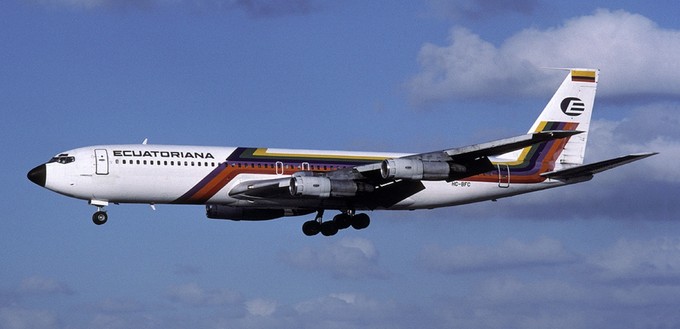 Mit der Boeing 707 war Ecuatoriana früher am Himmel