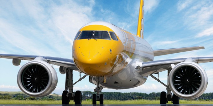 Die E190-E wird bei Scoot ...