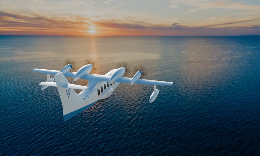 Animation der Polaris im Look von Evia Aero: Frühestens ab 2030 werden die ersten Flugzeuge geliefert. 