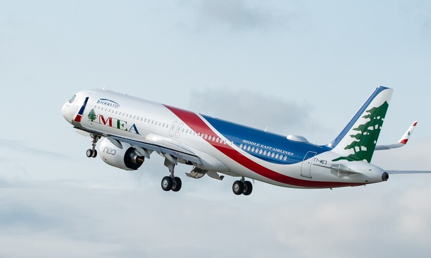 Airbus A321 Neo von MEA: Vorsichtshalber in Istanbul geparkt.